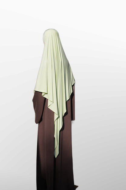 Khimar en Jersey Bambou - Pistachio Green